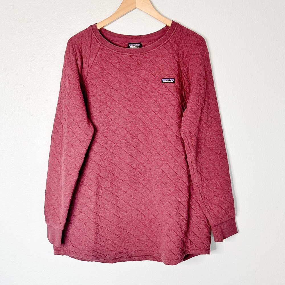 Patagonia Organic Cotton Quilt Tunic Light Balsamic Purple XL Pullover